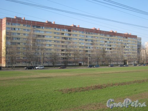 Петергофское шоссе, дом 11. Общий вид фасада с Петергофского шоссе. Фото 4 мая 2013 г.